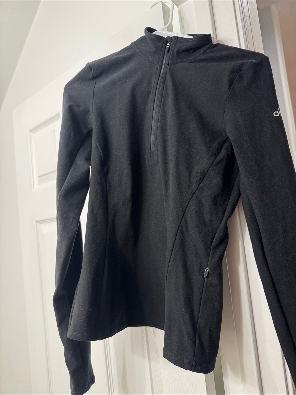 ALO Yoga Black Quarter-Zip Performance Pullover